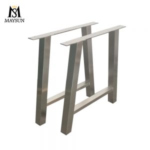 Modern fashion A-shape Metal Brushed Stainless steel Table legs Stents