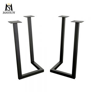 Factory Outlet metal black matte paint Customizable size U shaped Dining table legs