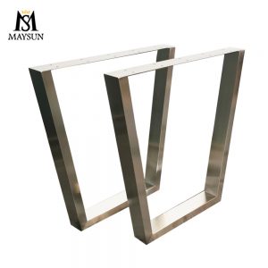 Modern simple Inverted trapezoidal stainless steel Metal Office dining table legs