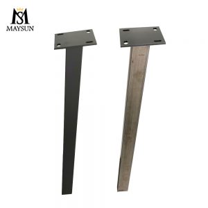 Simple black matte metal Iron l-shaped small industrial furniture legs