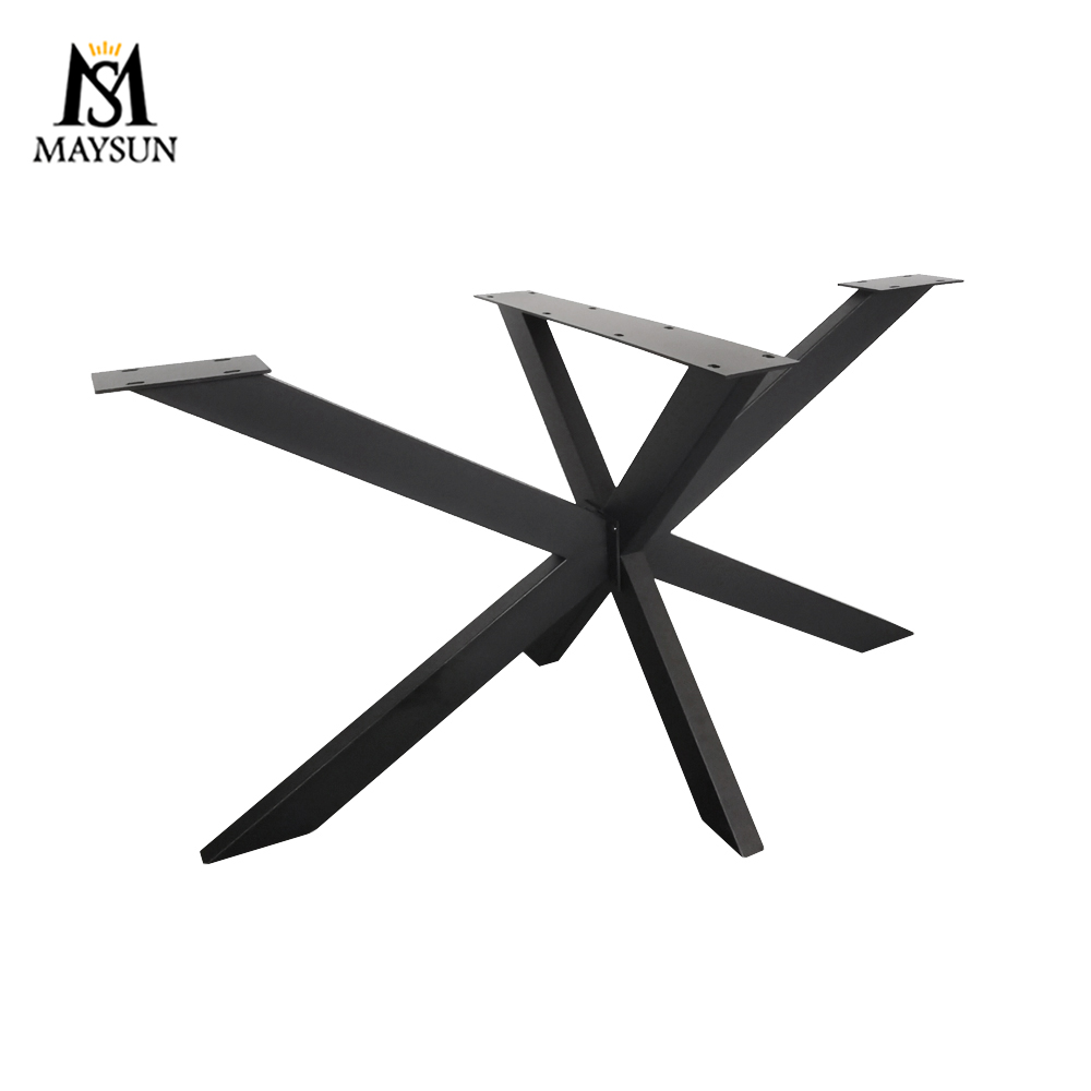 Factory direct supply metal iron detachable table frame bracket Industrial spider table legs