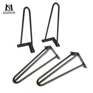 Modern metal iron customized two, three needles industrial Hairpin table legs