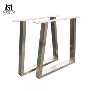 Simple Trapezoid Metal office dining table legs Braces