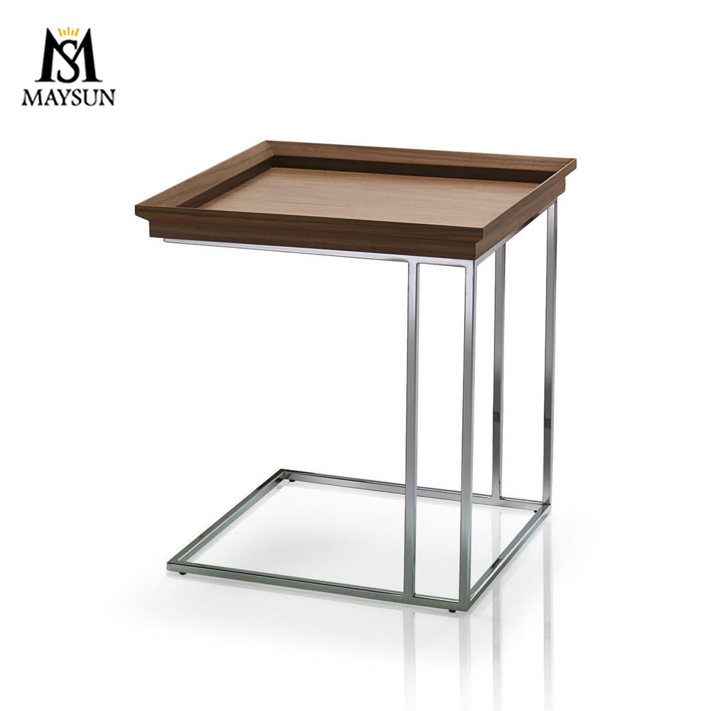 Modern style sofa side desk stainless steel small family leisure creative coffee table