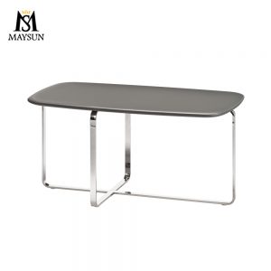 Modern simple rectangle stainless steel side table leisure coffee table