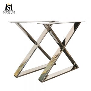 Furniture accessories X-shaped stainless steel metal table legs