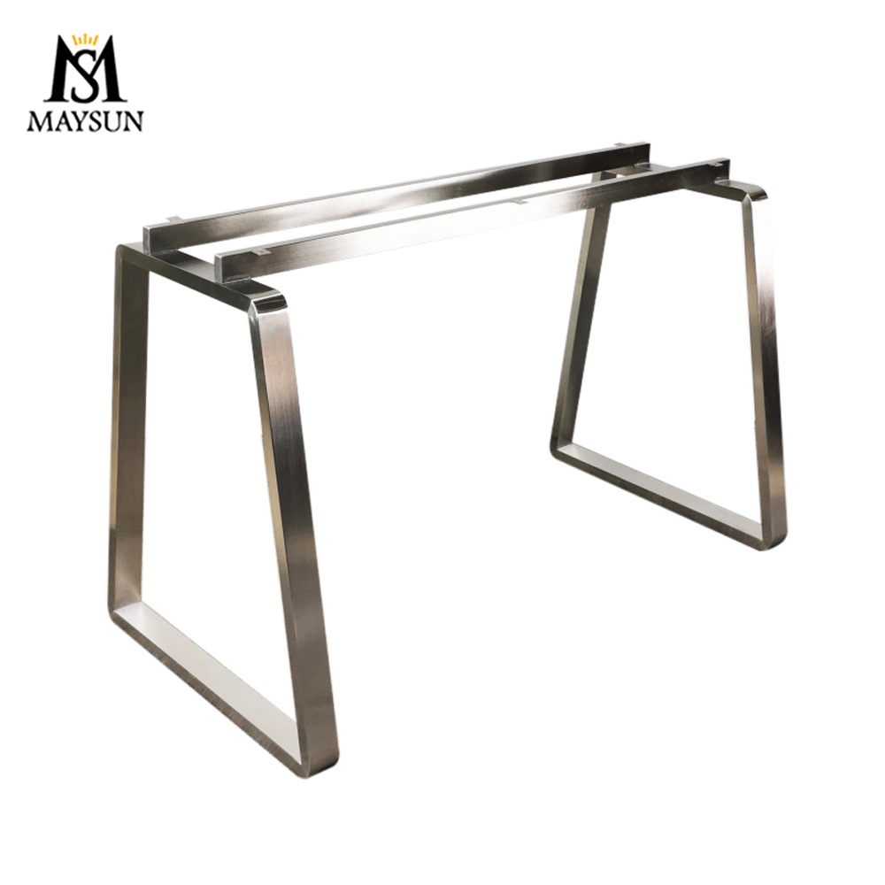 Modern household trapezoidal stainless steel small desk frame Trestles
