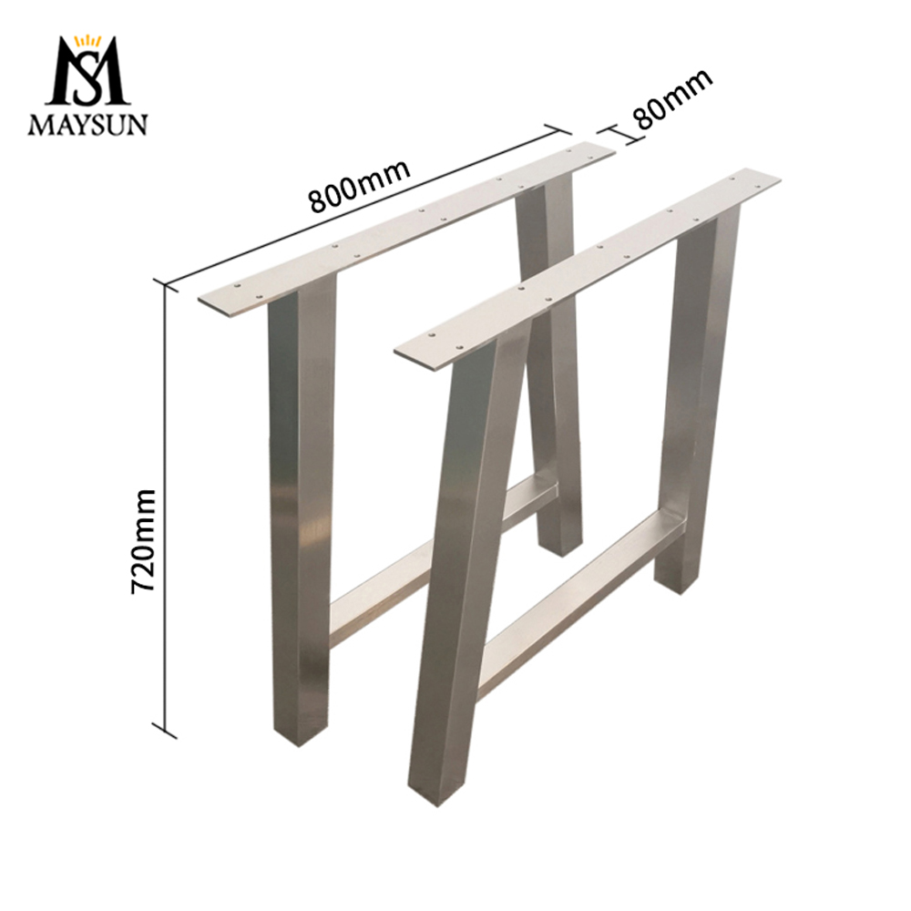 Modern fashion A-shape Metal Brushed Stainless steel Table legs Stents - Image 2