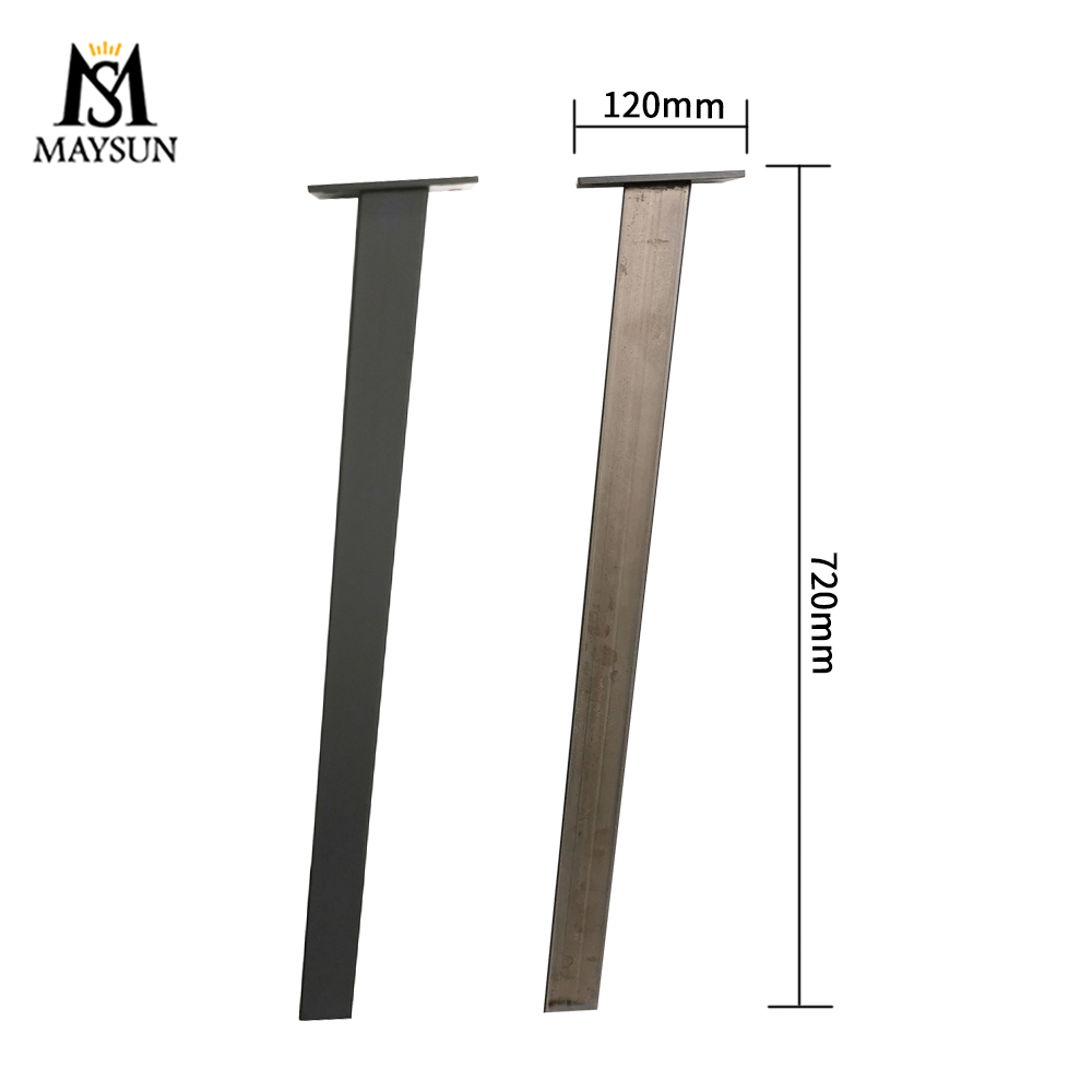Simple black matte metal Iron l-shaped small industrial furniture legs - Image 2
