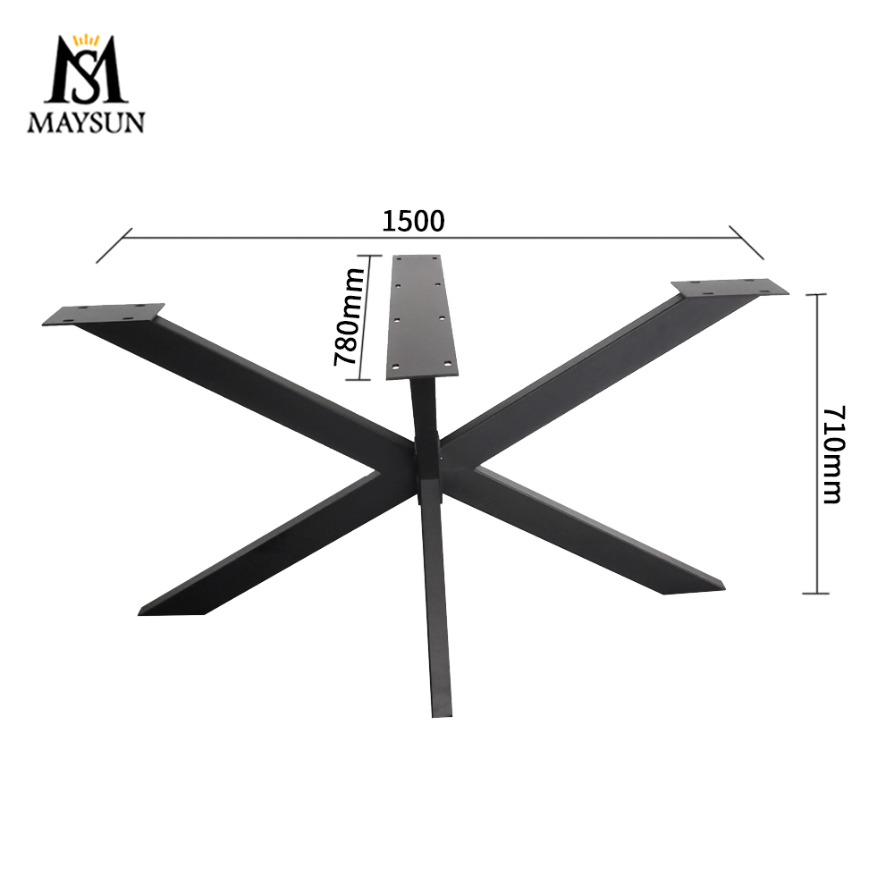 Factory direct supply metal iron detachable table frame bracket Industrial spider table legs - Image 2