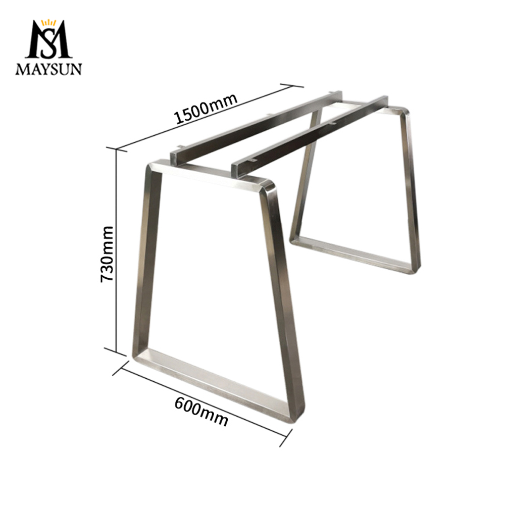 Modern household trapezoidal stainless steel small desk frame Trestles - Image 2