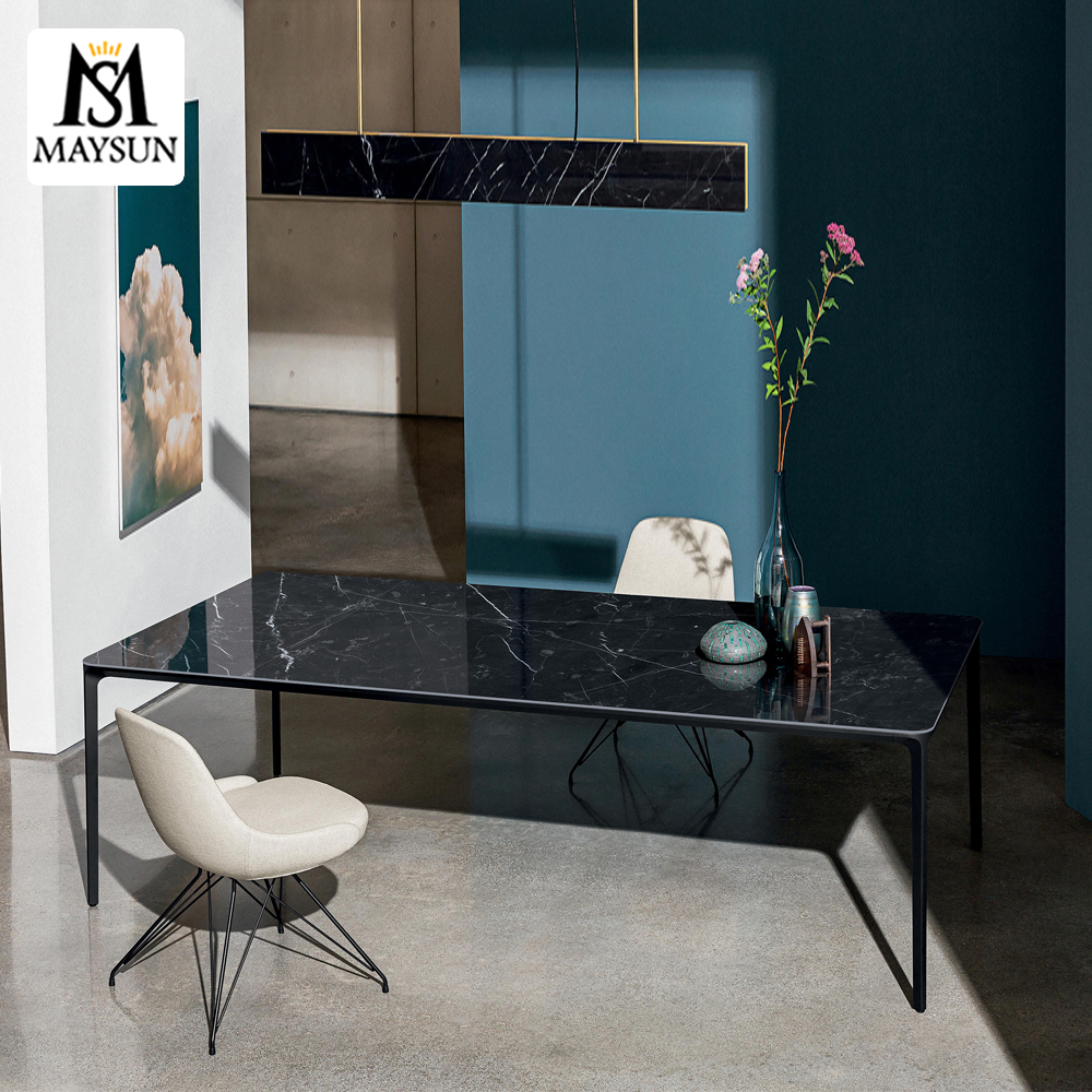 Modern simple aluminum removable multi-purpose table frame dining table - Image 3