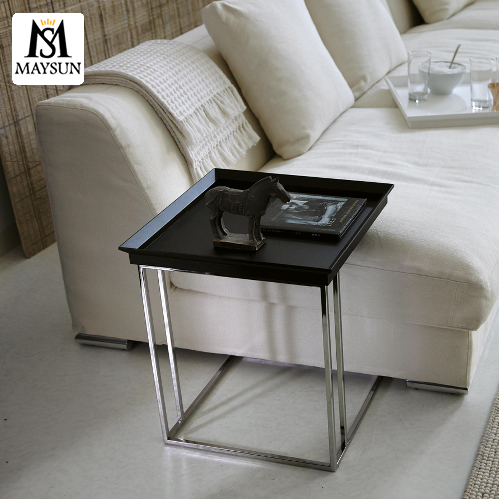 Modern style sofa side desk stainless steel small family leisure creative coffee table - Image 3