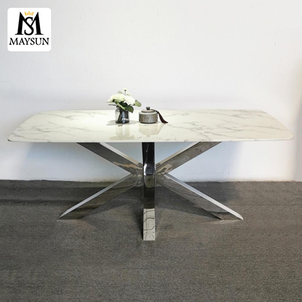 Small family stainless steel detachable spider frame dining-table trestles - Image 3