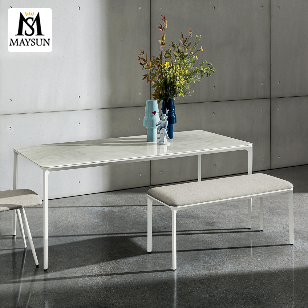 Modern simple aluminum removable multi-purpose table frame dining table - Image 4