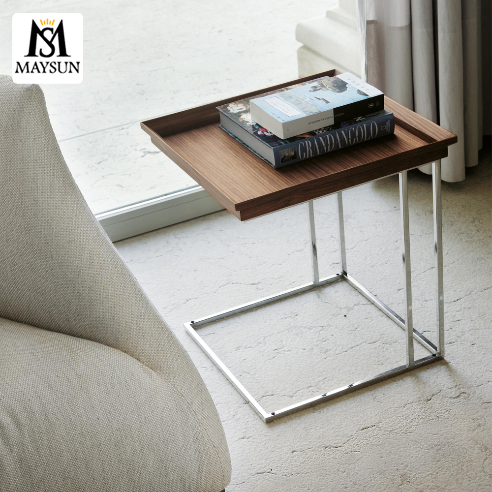 Modern style sofa side desk stainless steel small family leisure creative coffee table - Image 4