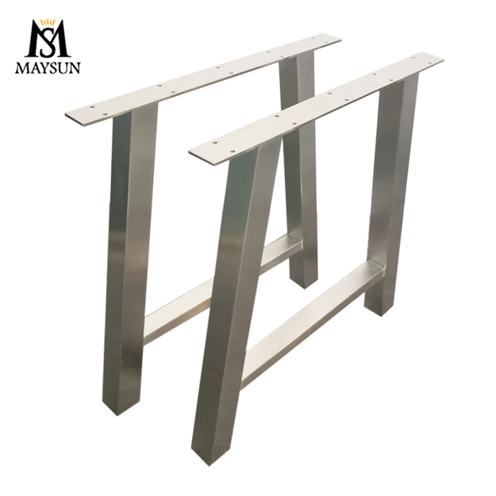 Modern fashion A-shape Metal Brushed Stainless steel Table legs Stents - Image 5