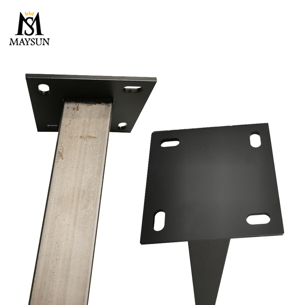 Simple black matte metal Iron l-shaped small industrial furniture legs - Image 5