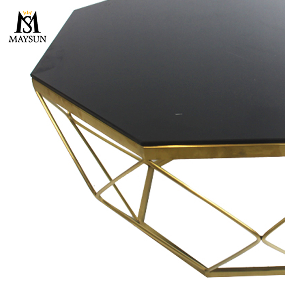 Fashion diamond stereoscopic glass coffee table or end table - Image 5