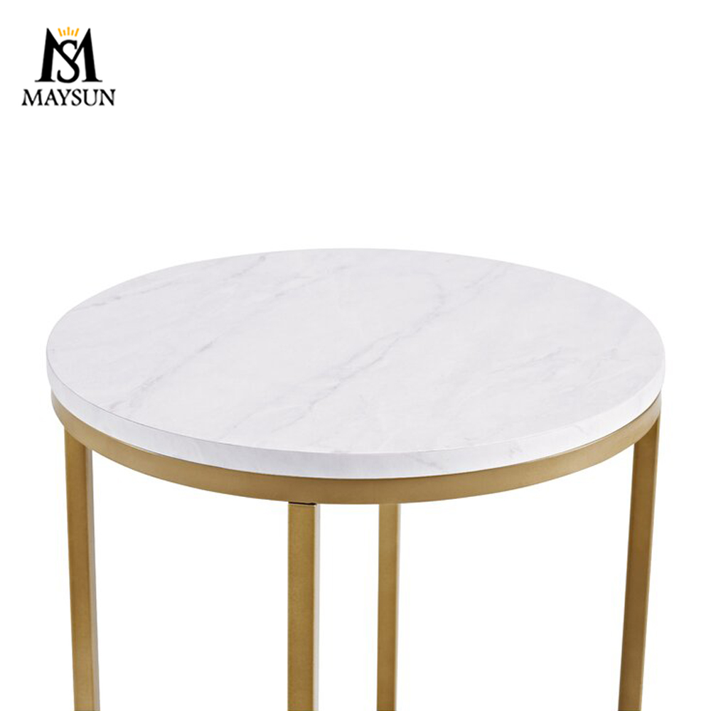 Modern golden detachable circular rest leisure metal side table - Image 5