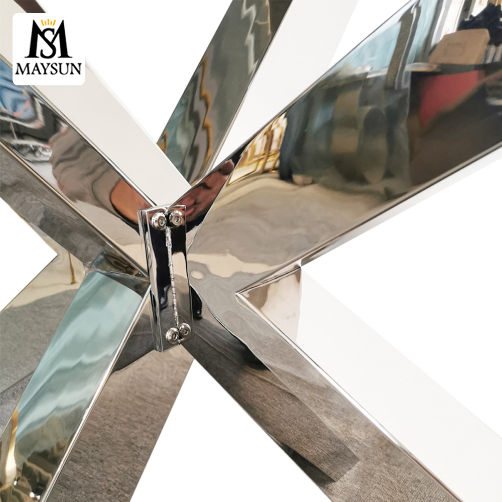 Small family stainless steel detachable spider frame dining-table trestles - Image 4