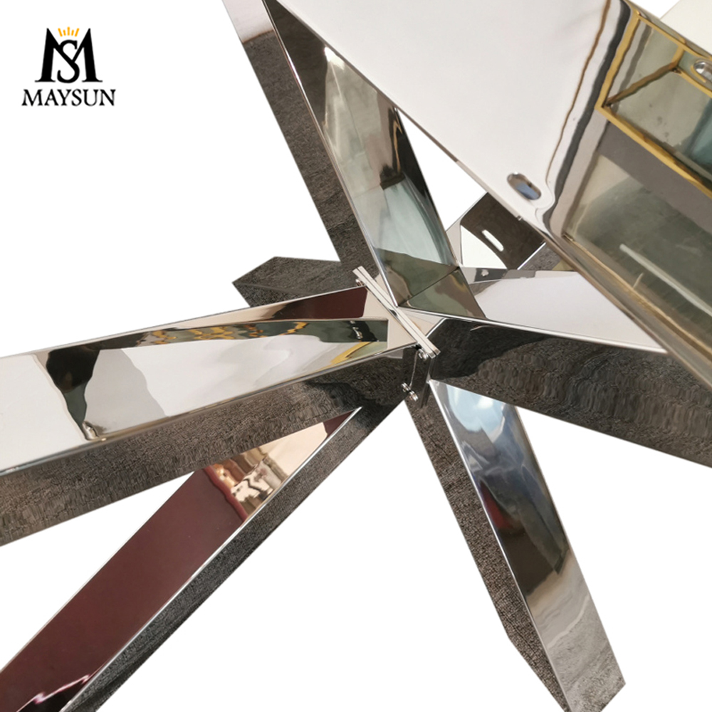 Small family stainless steel detachable spider frame dining-table trestles - Image 5