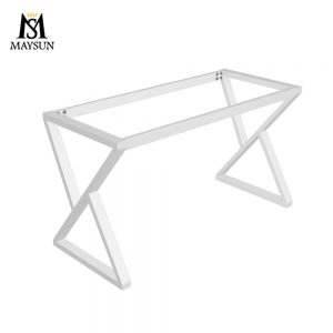 Dislocated triangle metal iron removable dresser base console