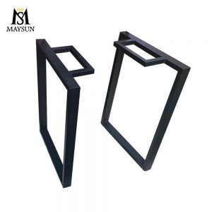 Double rectangular industrial metal iron small computer table legs