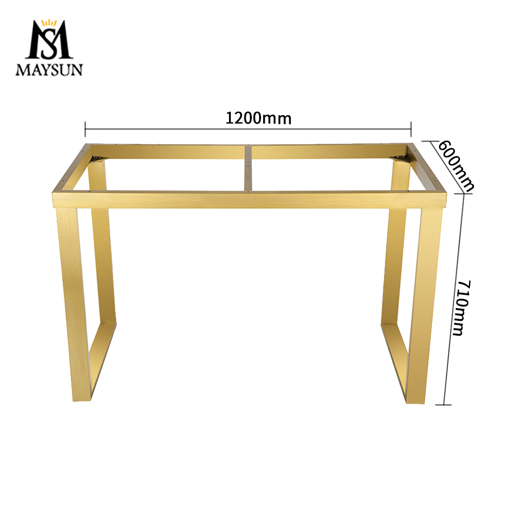 Modern rectangular detachable metal desk frame stainless steel desk base frame - Image 2