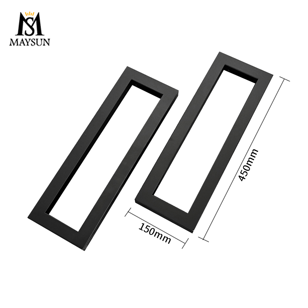 Modern black multi-purpose rectangular bracket wall frame simple towel rack - Image 2