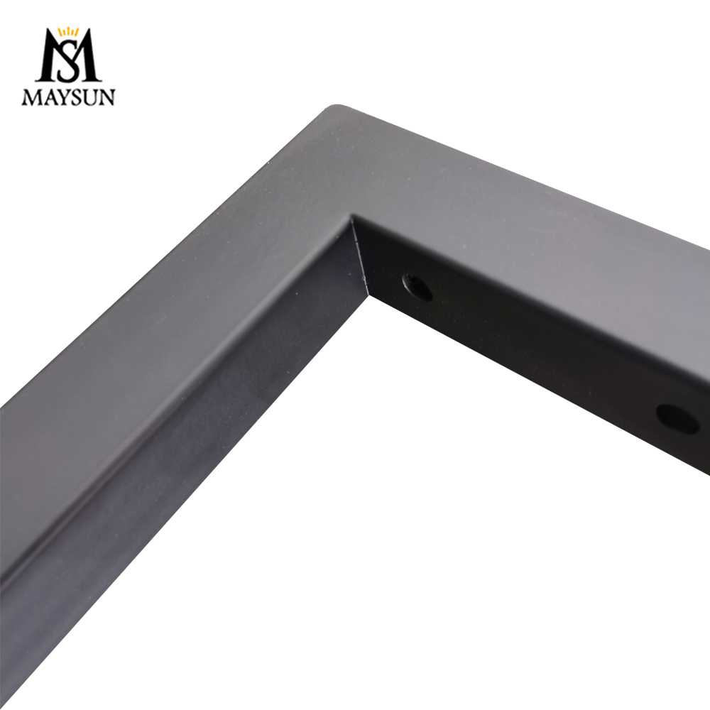 Modern black multi-purpose rectangular bracket wall frame simple towel rack - Image 5