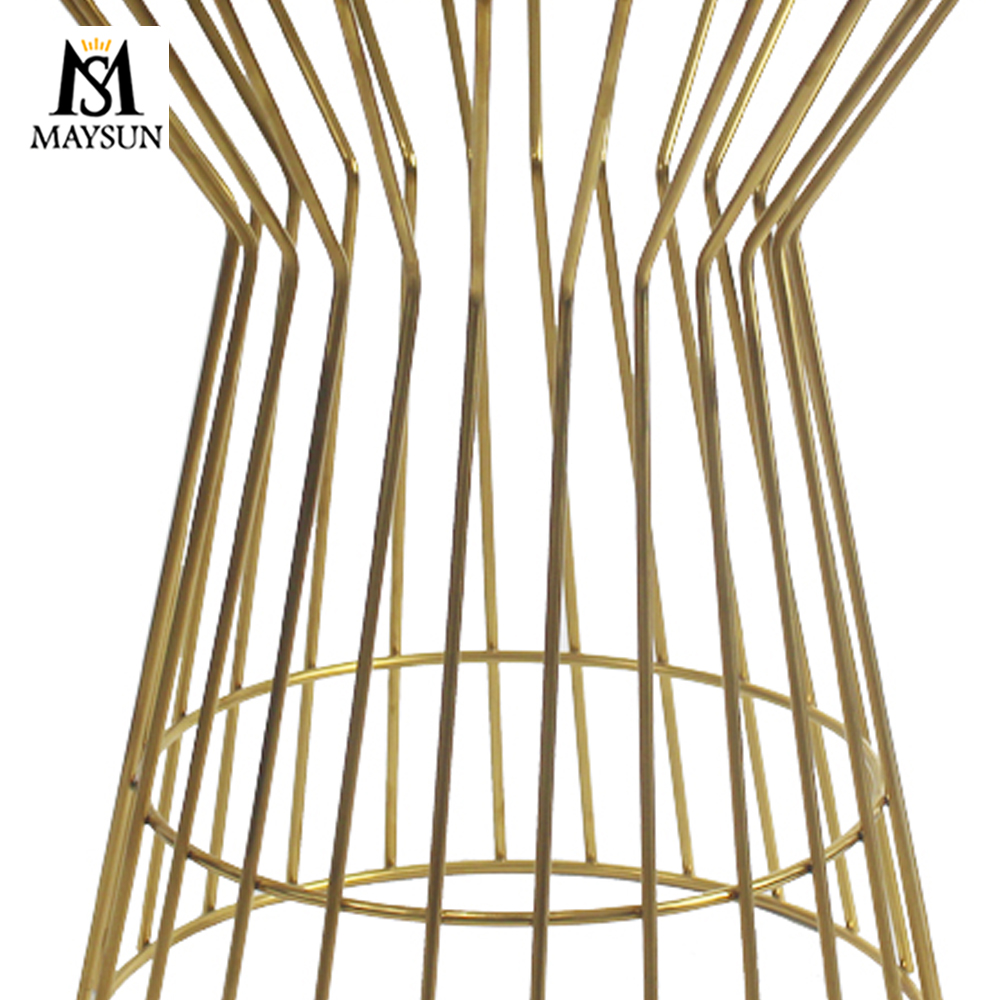 Modern light luxury fashion metal stainless steel hourglass shaped side table - Image 6