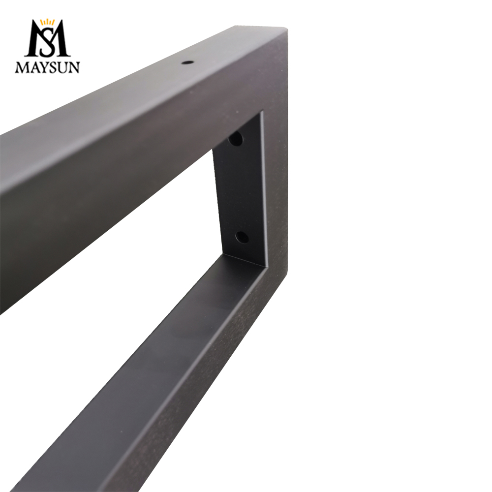 Modern black multi-purpose rectangular bracket wall frame simple towel rack - Image 6