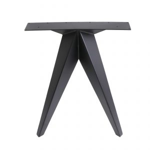 Star shaped black metal industrial table legs