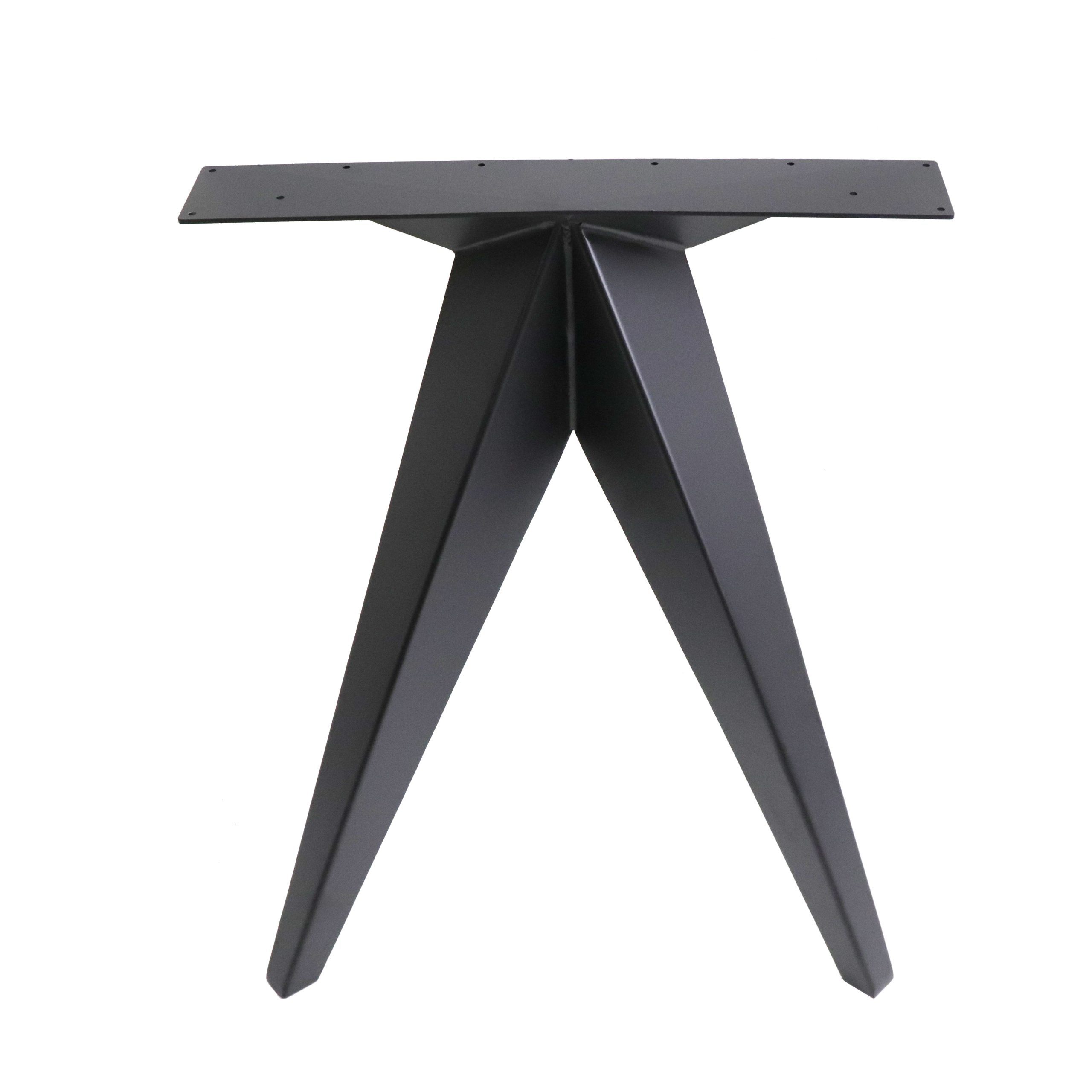 Star shaped black metal industrial table legs