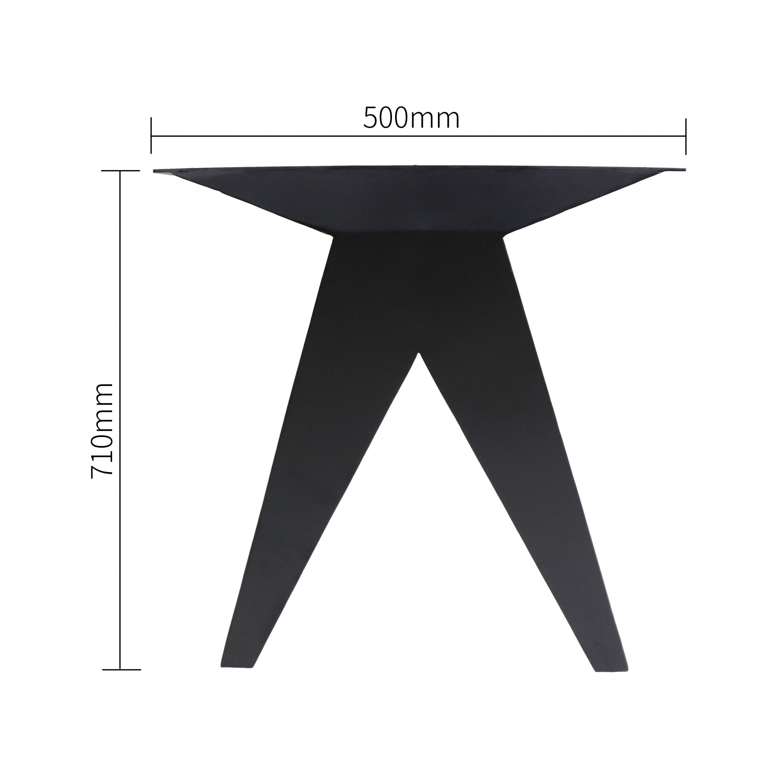 Star shaped black metal industrial table legs - Image 2