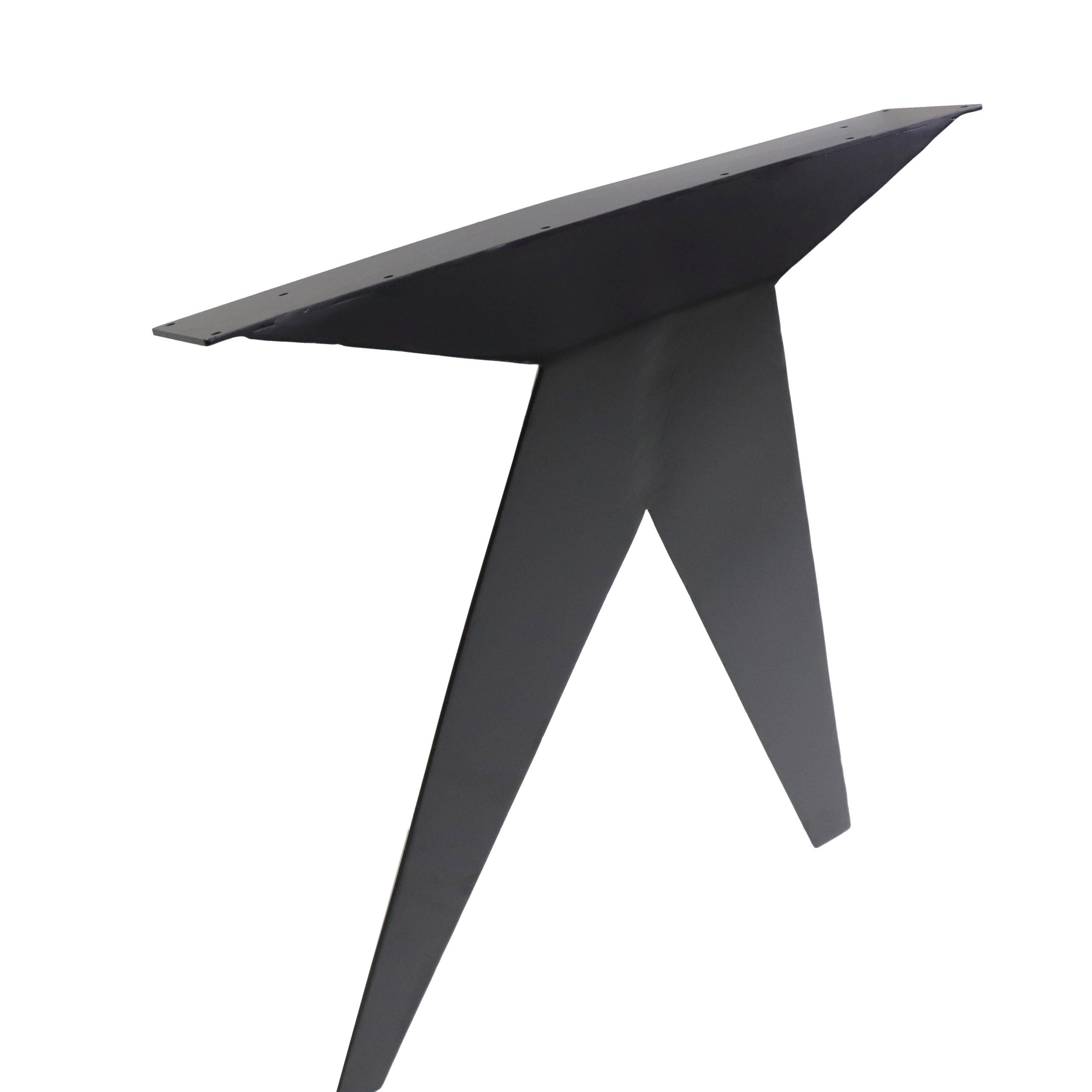Star shaped black metal industrial table legs - Image 6