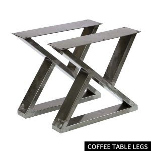Industrial style iron color Z shape coffee table legs/matte black stool metal legs