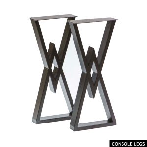 Black diamond shaped industrial metal iron high table legs