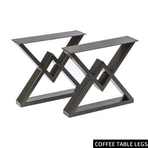 Diamond shaped metal iron industrial low table legs