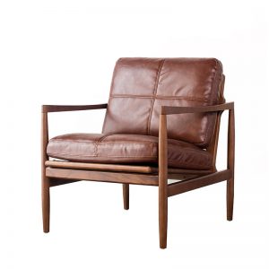 Casual solid wood sofa chair LC-01