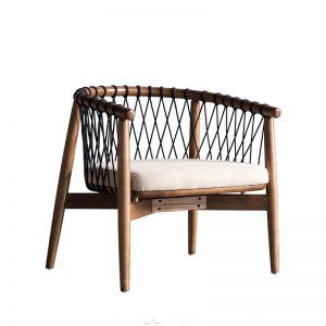 Casual solid wood rattan chair RF-06