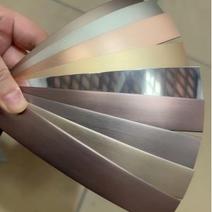 Metallic edge banding